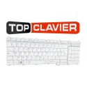 Clavier Toshiba Satellite - Blanc glossy & touches plates